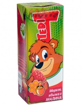 Fruit Juice Tedi with Carrot, Apple and Raspberry 200ml